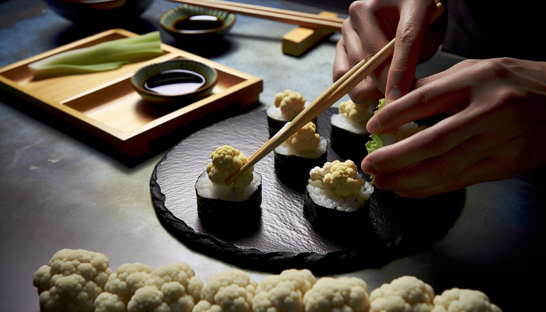 Receta de sushi de coliflor: opción vegana baja en carbohidratos