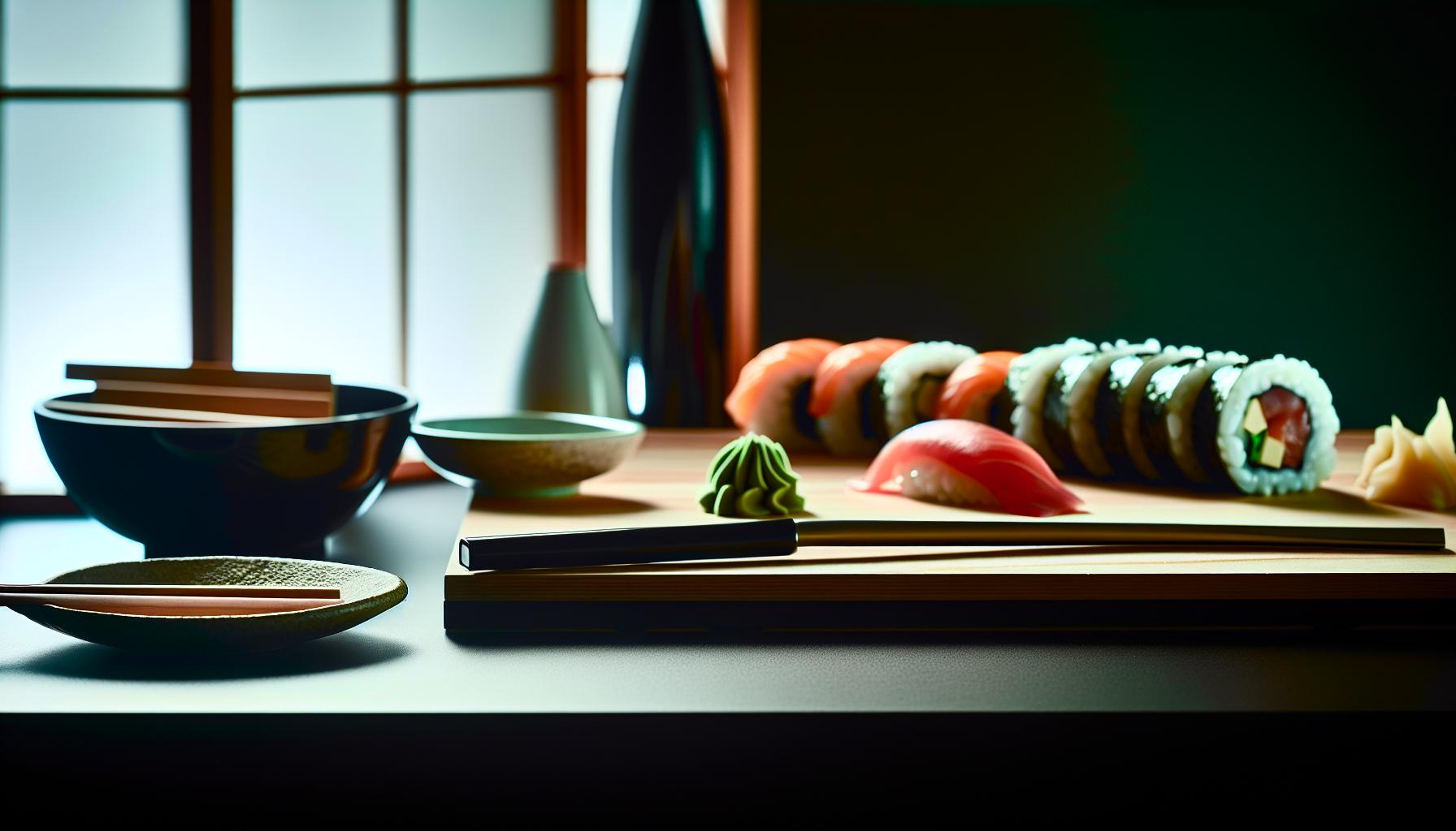 Equipamiento de cocina esencial para preparar sushi en casa