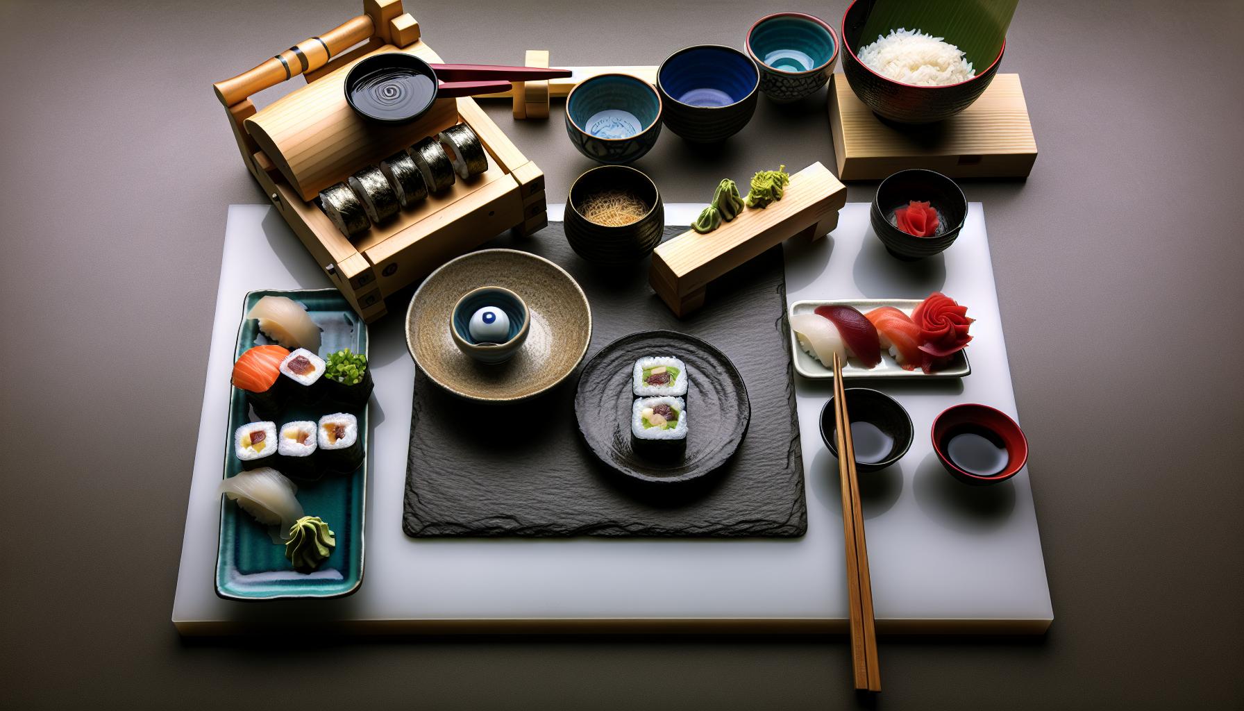 Equipamiento de cocina esencial para preparar sushi