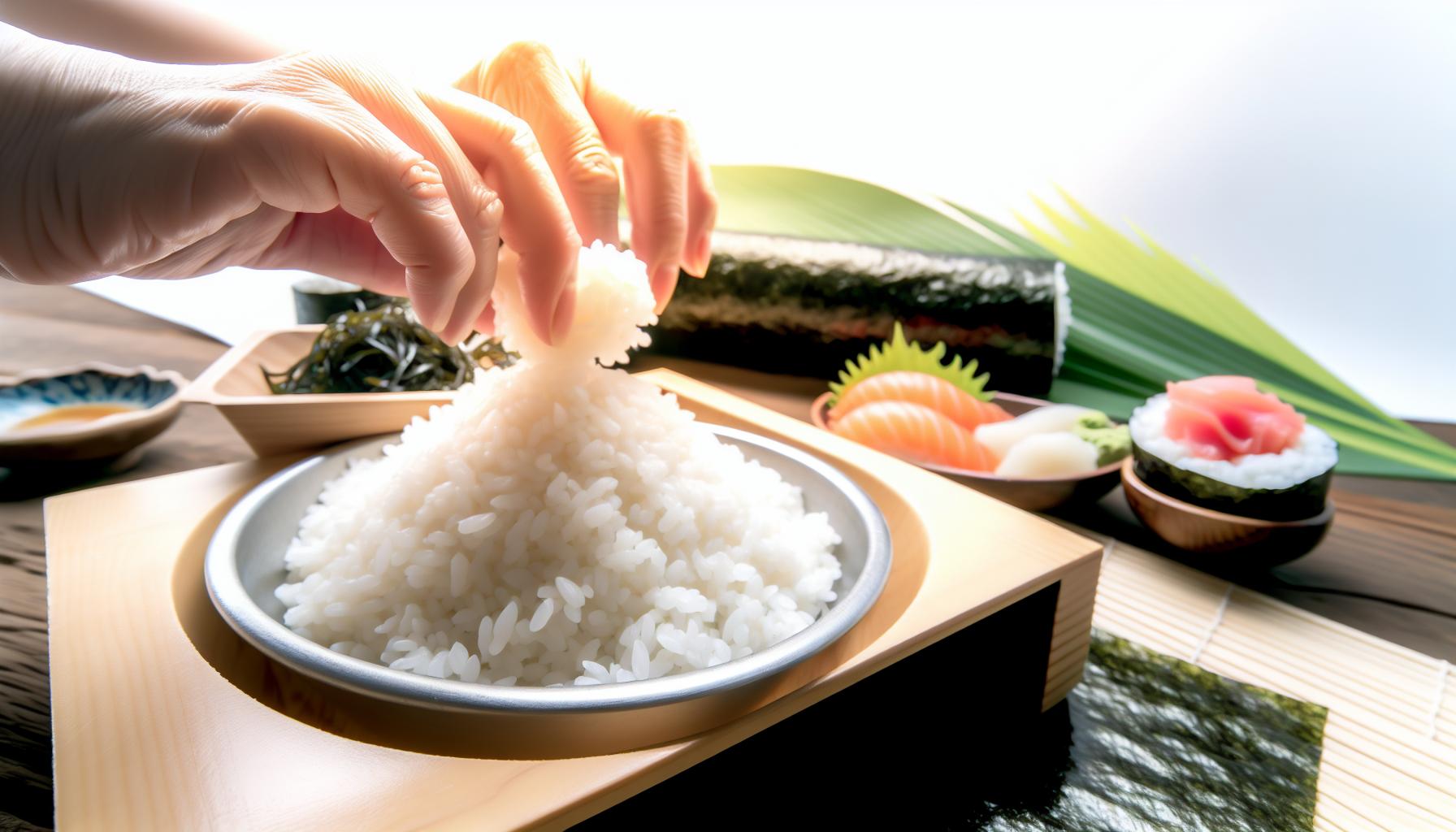 Ingredientes necesarios para preparar 1 kilo de arroz sushi