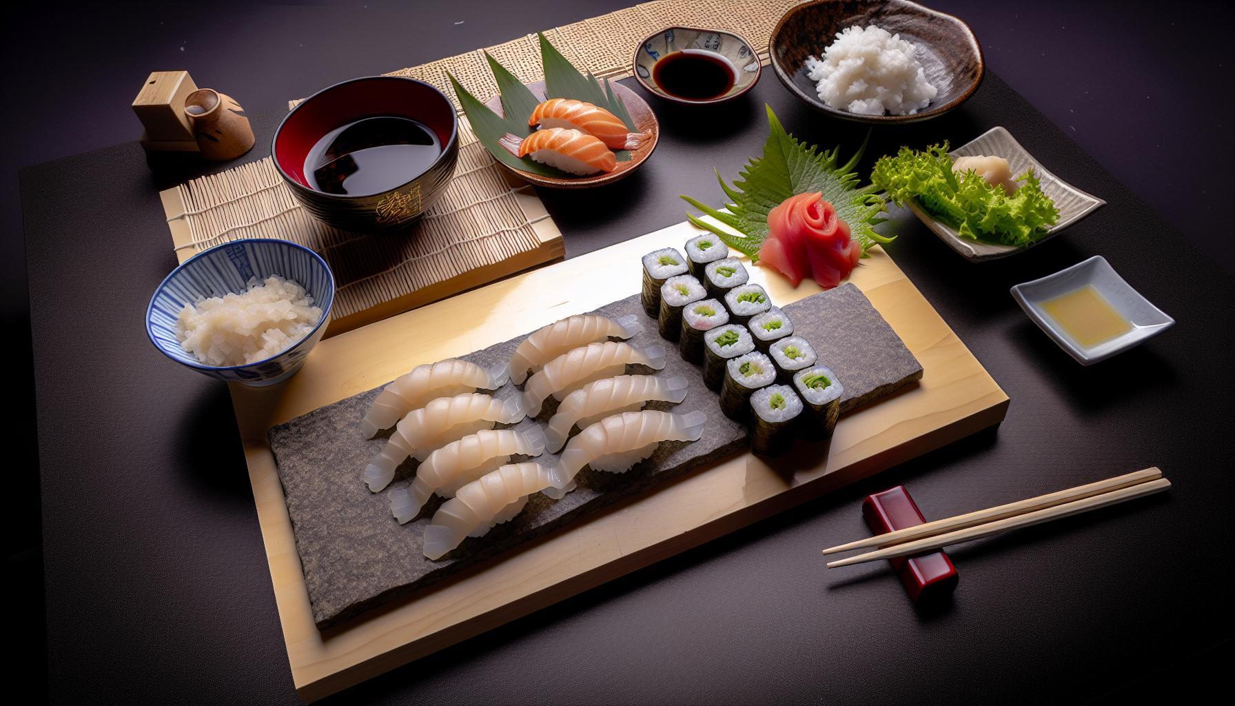 Ingredientes necesarios para preparar sushi para dos personas