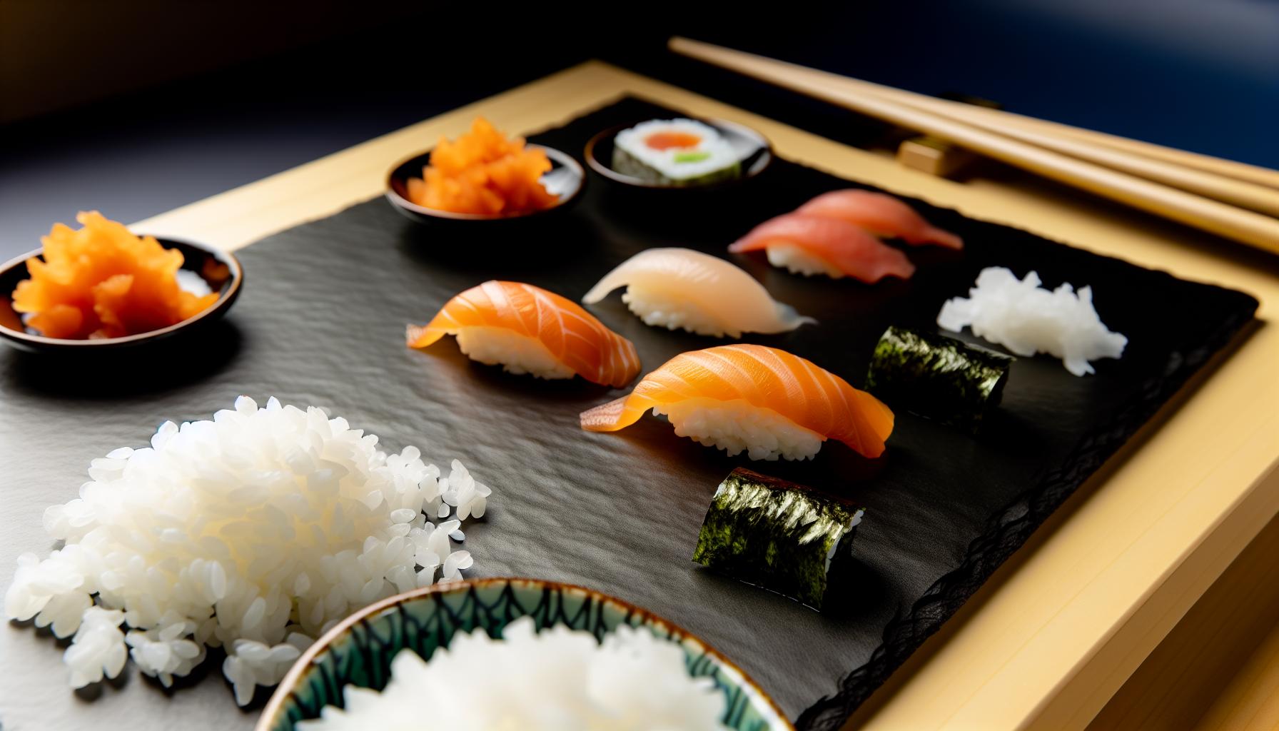 Ingredientes que necesitarás para el arroz de sushi