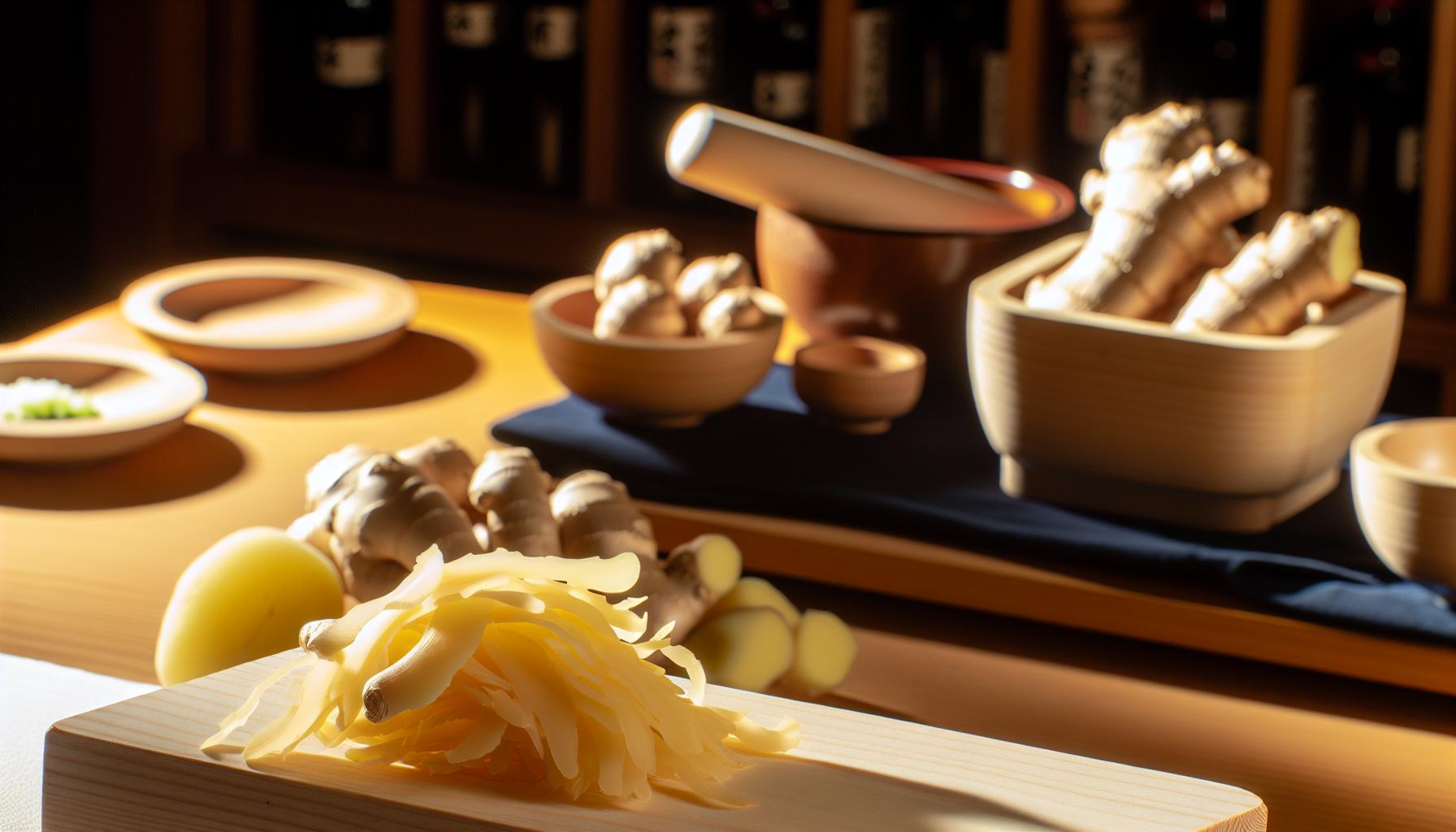 Ingredientes que necesitarás para el jengibre encurtido