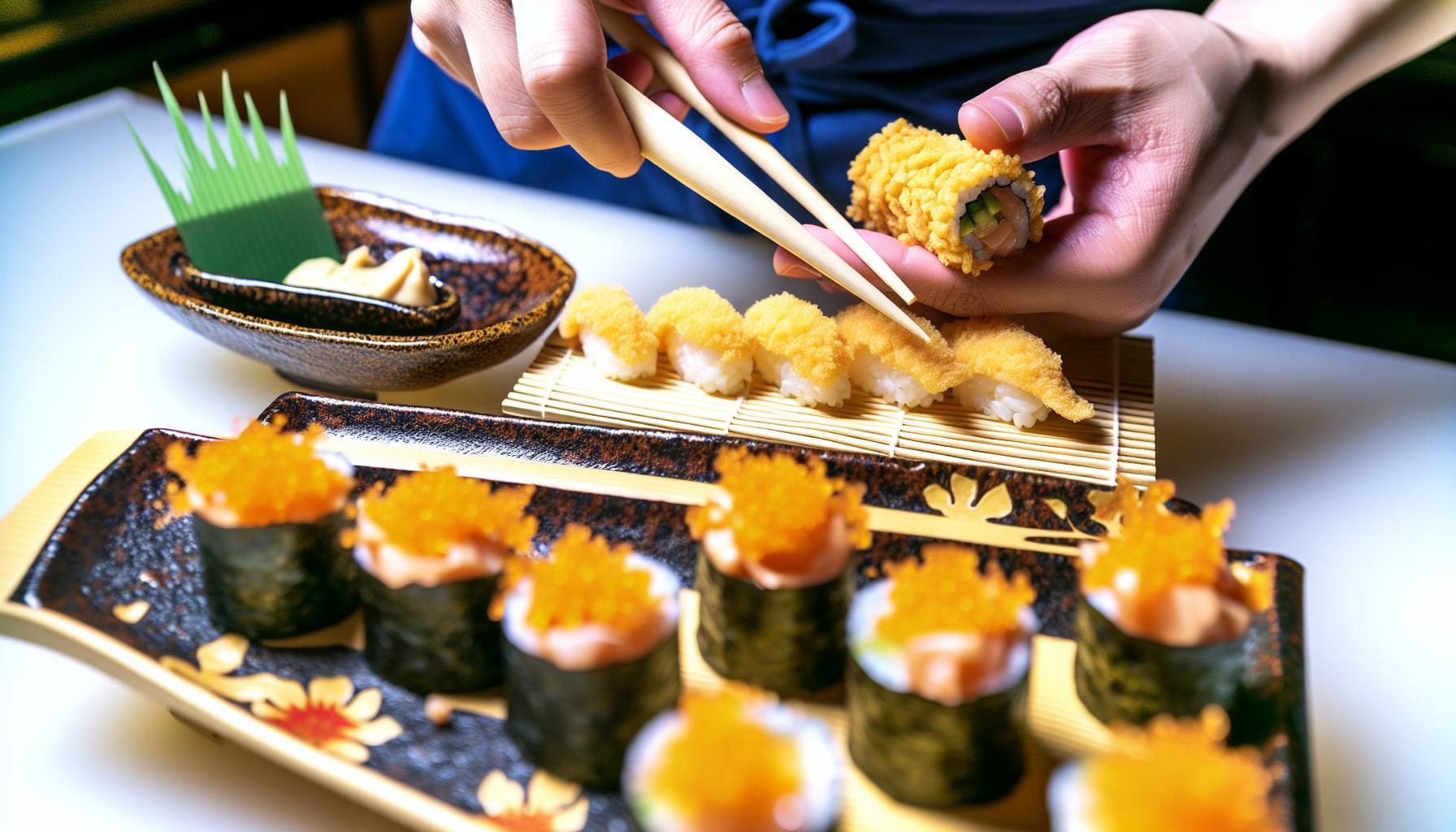 Método de preparación del sushi crujiente